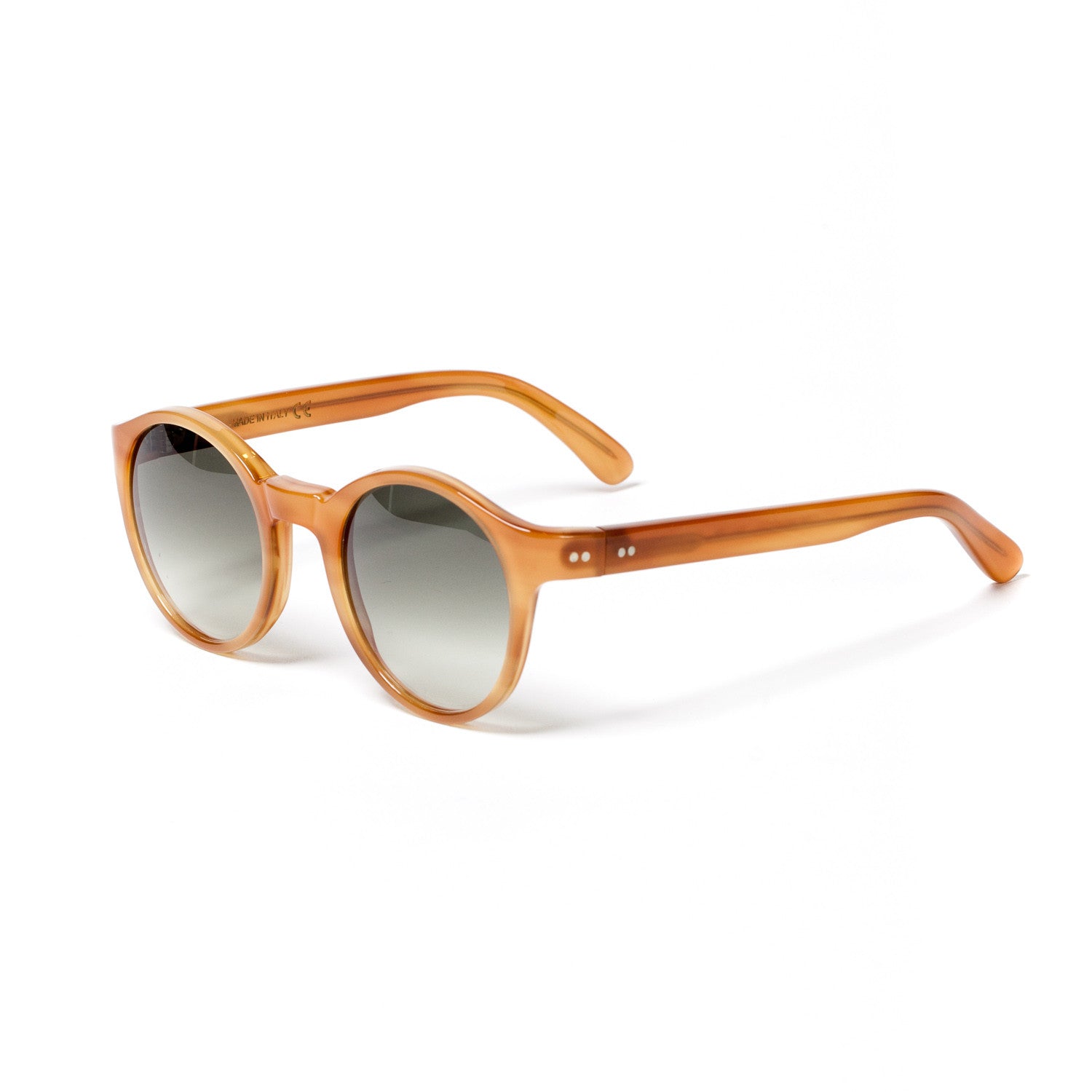 Honey-Colored Sunglasses "VOYAGE VOYAGE" with Green Lenses